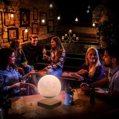Magnetic Floating LED Light 3D Levitating Spinning Moon Lamp