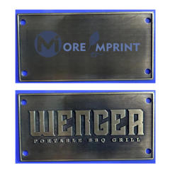 Embossed Zinc Alloy Nameplate Die-Cast Label Badge