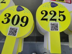 4*12''Plastic Number Plates Auction Bid Paddle Sign Placard