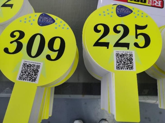 4*12''Plastic Number Plates Auction Bid Paddle Sign Placard