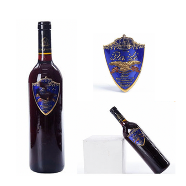 Custom Embossed Metal Gold Label For Wine/Whiskey/Champagne/Perfume Bottle