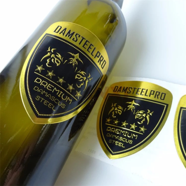 Custom Embossed Metal Gold Label For Wine/Whiskey/Champagne/Perfume Bottle