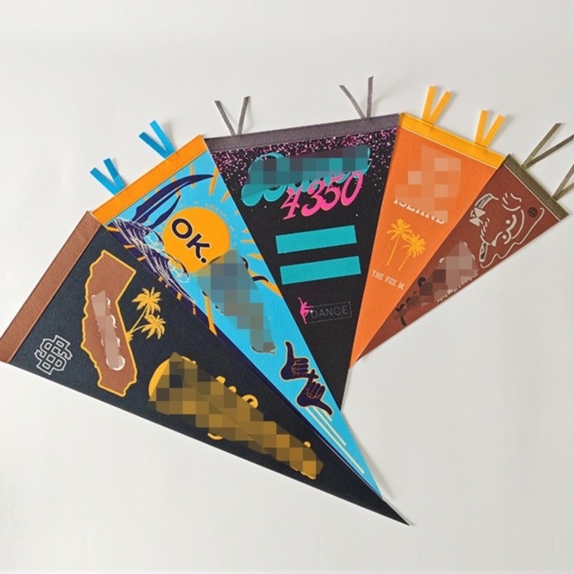 Triangle Name Sign Felt Tie Pennant Banner Wall Flag Decor