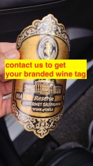 Custom Embossed Metal Gold Label For Wine/Whiskey/Champagne/Perfume Bottle