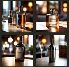 Custom Embossed Metal Gold Label For Wine/Whiskey/Champagne/Perfume Bottle