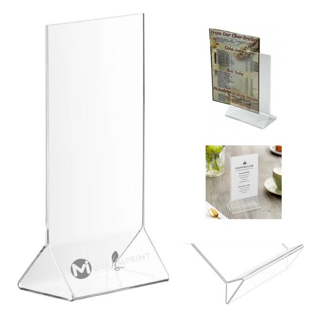 4" x 6" Acrylic Tabletop Displayette Tent Clear Sign Holder