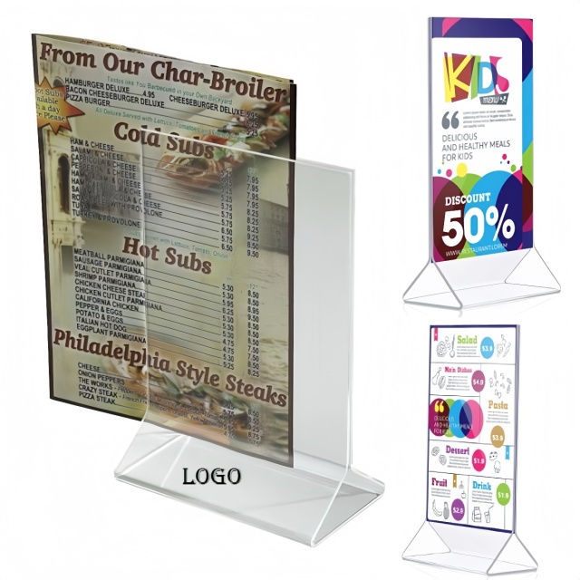 5" x 7 " Clear Acrylic 2-side Top Loading Table Tent