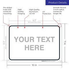 10x7 Aluminum Office Business Metal Signs Information Plate
