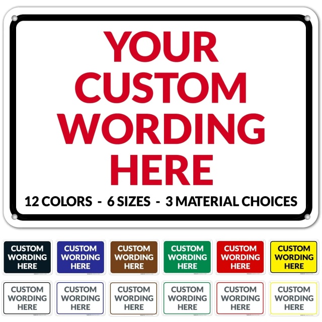 10x7 Aluminum Office Business Metal Signs Information Plate