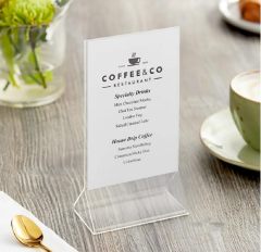 4" x 6" Acrylic Tabletop Displayette Tent Clear Sign Holder