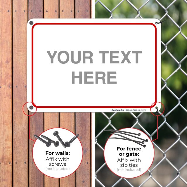 10x7 Aluminum Office Business Metal Signs Information Plate