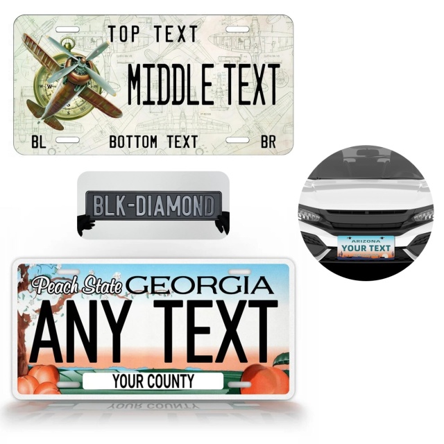 Metal License Plate Car Tag Aluminum