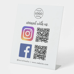 Plastic Pedestal Sign 4"x6" or 6" X 8"