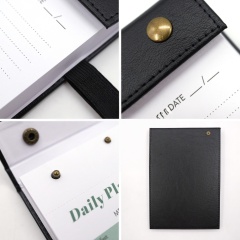 A5 Tear Line Memo Notebook Button Notepad Refillable Diary