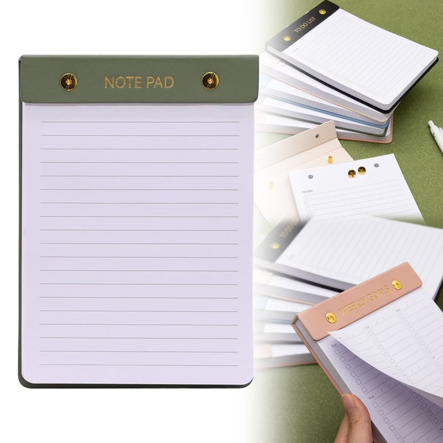 A5 Tear Line Memo Notebook Button Notepad Refillable Diary