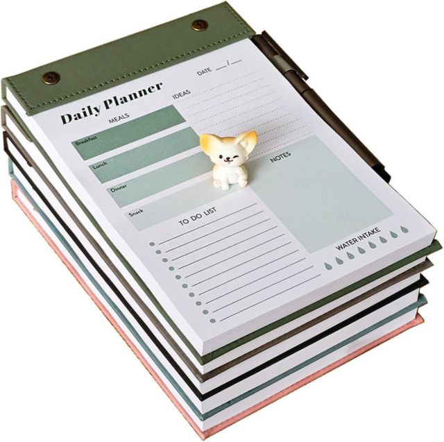 A5 Tear Line Memo Notebook Button Notepad Refillable Diary