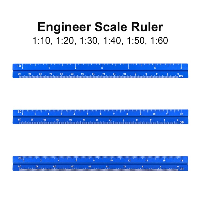 6" Small Pocket Engineering Aluminum Triangular scale Ruler