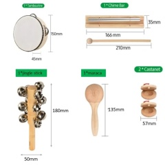 Tambourine Chime Bar Castanets Maracas Musical Instruments