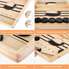 Sling Shot Puck Board Wooden Hockey Table Games Football Toy