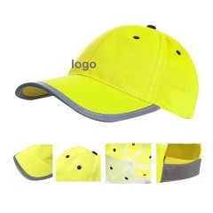 Safety Traffic Cap High Visibility Fluorescent Baseball Hat