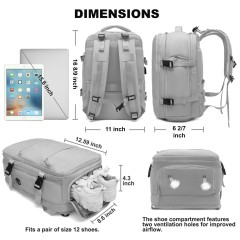 15.6" Laptop Travel Backpack Carry On Luggage Casual Daypack