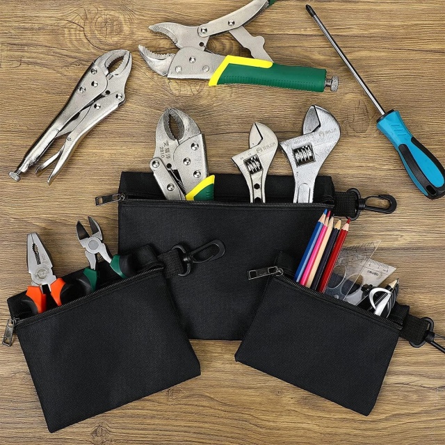 Heavy Duty Tool Pouch Bag with Carabiner Hook