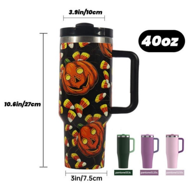 40oz Insulated Cup with Handle Double Wall Vacuum Thermo Mug