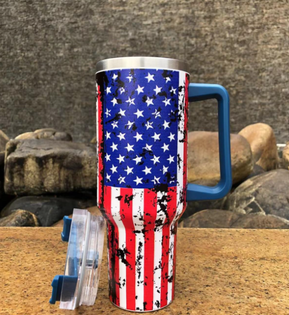 40oz Insulated Cup with Handle Double Wall Vacuum Thermo Mug