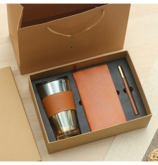 Business Giveaways Cooperate Glass Notebook Pen Gift Set
