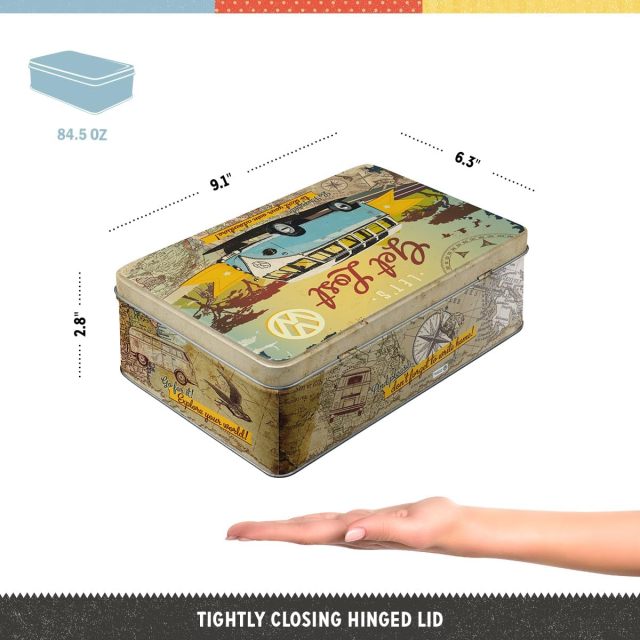 Tin Gift Cookie Storage Can Candy Container Chocolate Box