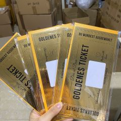 Event Raffle Surprise Scratch Greeting Card Golden Ticket