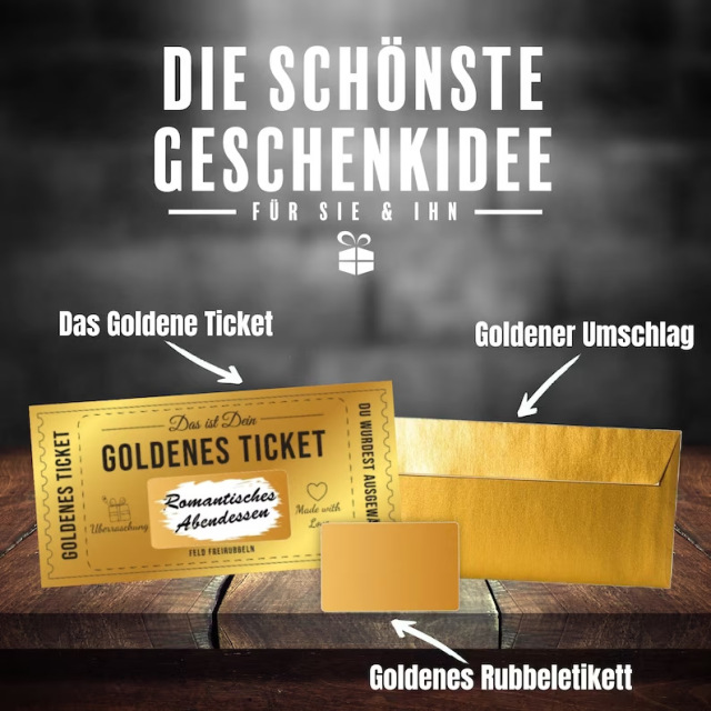 Event Raffle Surprise Scratch Greeting Card Golden Ticket