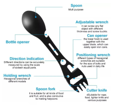 10 In 1 Multifunctional Spork Bottle Opener Camping Tool