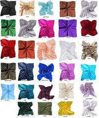 35'' Square Satin Neck Head Scarf Hair Sleeping Wrap