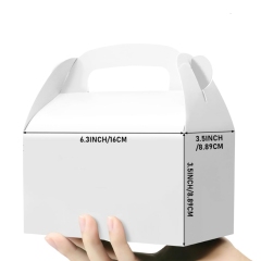 Pop-up Party Treat Paper Gift Gable Boxes with Handles