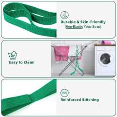 Non-Elastic Stretching Yoga Straps for Physical Therapy