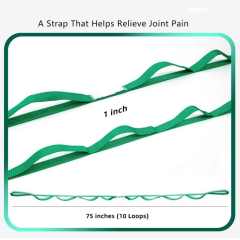 Non-Elastic Stretching Yoga Straps for Physical Therapy