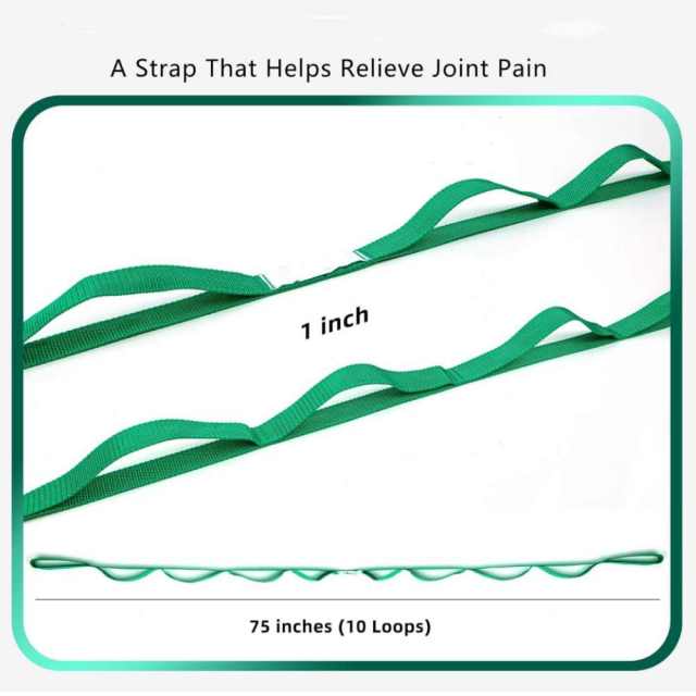 Non-Elastic Stretching Yoga Straps for Physical Therapy