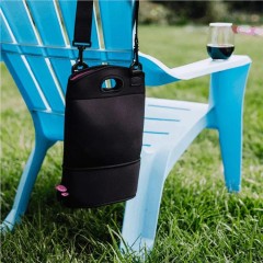 Neoprene Wine Purse with Hidden Spout and Shoulder Strap