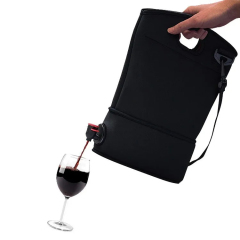 Neoprene Wine Purse with Hidden Spout and Shoulder Strap