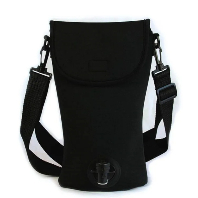 Neoprene Wine Purse with Hidden Spout and Shoulder Strap