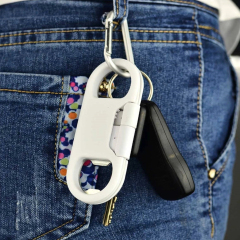 3 In 1 Portable Travel Keychain Bottle Opener Charging Cord