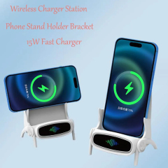 Magnetic Mini Chair Wireless Charger Phone Holder W/ Speaker