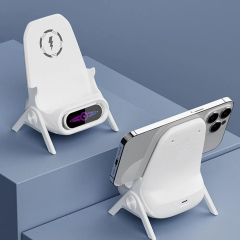 Magnetic Mini Chair Wireless Charger Phone Holder W/ Speaker