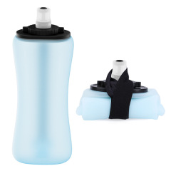 11.8oz Silicone Travel Foldable Sports Roll-Up Water Bottle