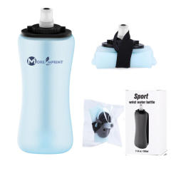 11.8oz Silicone Travel Foldable Sports Roll-Up Water Bottle