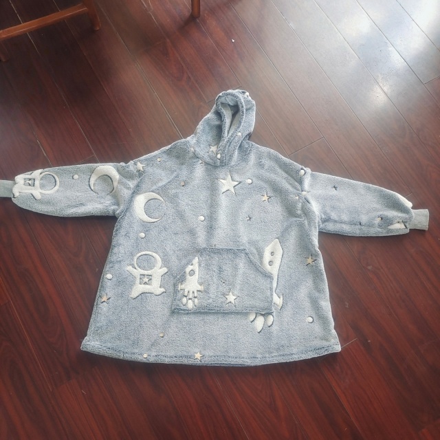 Oversize Fleece Hoodie Wearable Blanket Cozy Warm Sweatshirt