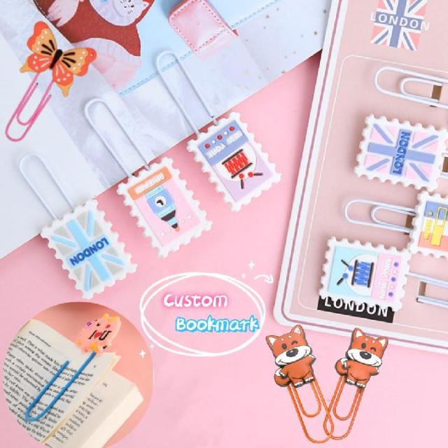 Customized PVC Paper Clip Bookmarks