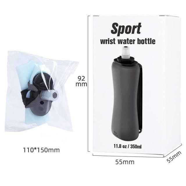 11.8oz Silicone Travel Foldable Sports Roll-Up Water Bottle