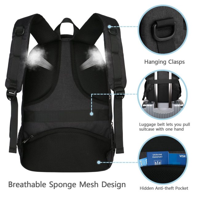18in Business Multifunctional Travel Laptop Backpack